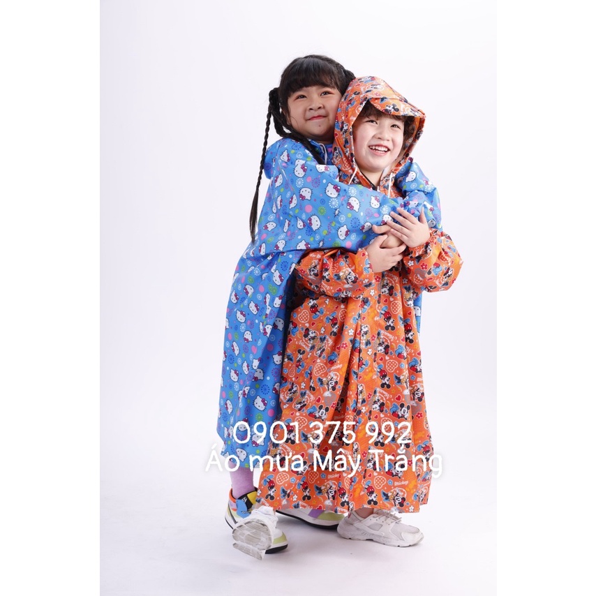 Áo Mưa Dây Kéo Vải Dù Tiện Lợi Cho Bé - Chọn Màu Bé Thích