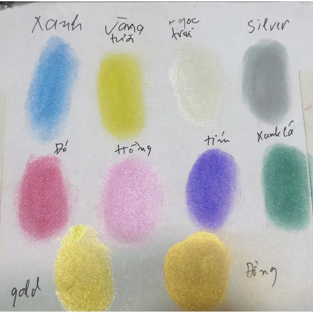 Bột metalic gói zip 5g slime handmade diy phụ kiện co nhiệt