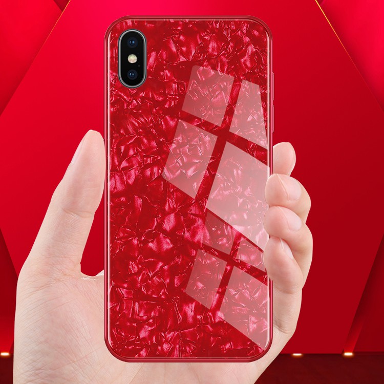 Ốp Lưng Mặt Kính Cẩm Thạch Cho Các Dòng iPhone XS Max, iPhone X/XS - Mặt Kính Cường Lực San Trọng