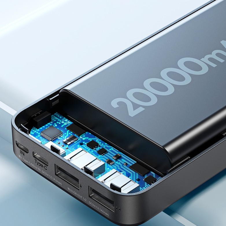 🔋 Pin Dự Phòng 20000mah Remax RPP-166 Lango Series Fast Charing 2.1A tích hợp 2 cổng USB