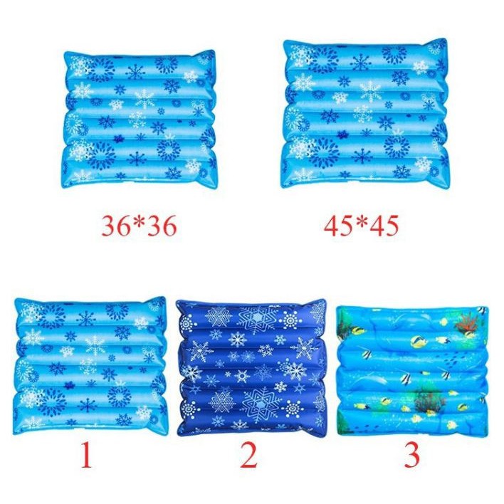 Bộ 2 đệm lót ghế tựa lưng Làm Mát Cold Ice Pillow (45x45cm) kèm gói tinh thể lạnh Ngồi làm việc học tập thoải mái