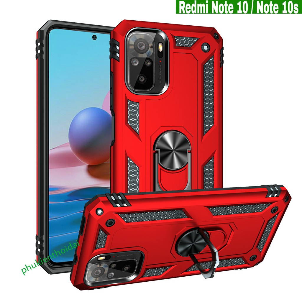 Ốp lưng Redmi Note 10 / Note 10s Quân Đội Iring chống sốc nhẫn hút ô tô cao cấp