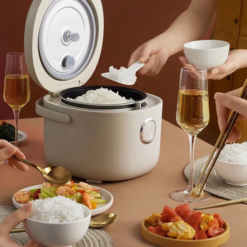 Nồi cơm điện mini cao cấp điện tử BEAR DFB-P20H1 / DFB-P20J1 màu trắng núm vuông bảo hành 12 tháng