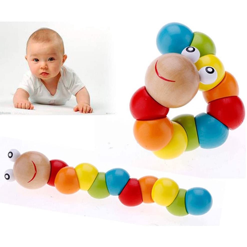 Đồ chơi giáo dục trẻ em sâu bướm rèn luyện ngón tay linh hoạt