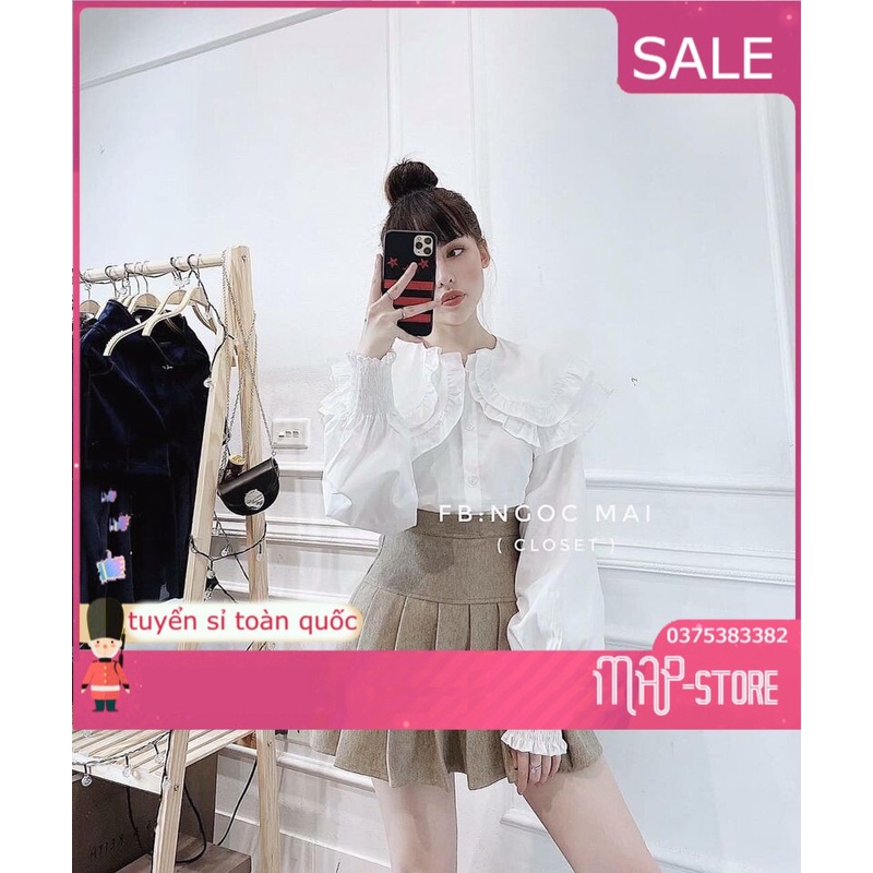 Áo sơ mi bánh bèo hàng đẹp | BigBuy360 - bigbuy360.vn