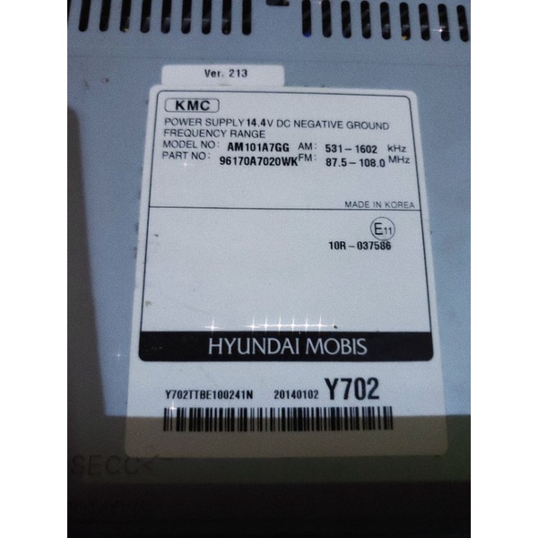 Đầu amply CD radio AUX usb tháo xe KIA K3 K4.