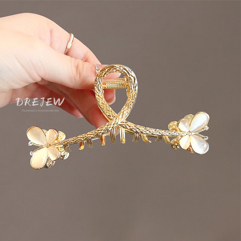 Kẹp tóc DREJEW hình bướm đính đá opal thiết kế thời trang Hàn Quốc cho nữ