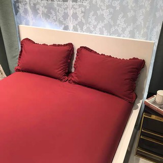 [HÀNG MỚI] Bộ 3 Món Ga Gối Cotton Tici Viền Bèo - cotton hoạt tính
