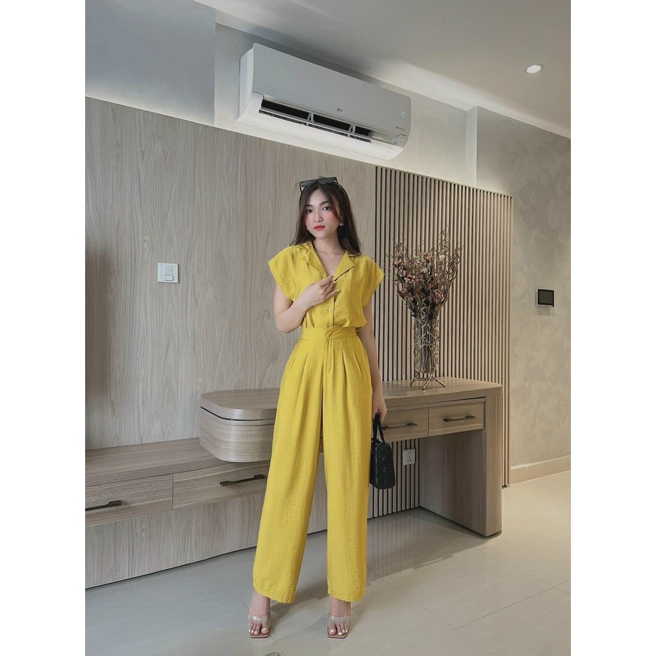 Sét Bộ Nữ Thời Trang Mặc Đi Chơi, Sét Bộ Tuyết Nhung Áo Tay Ngắn Mix Quần Kaki Dài 4 Màu Cao Cấp