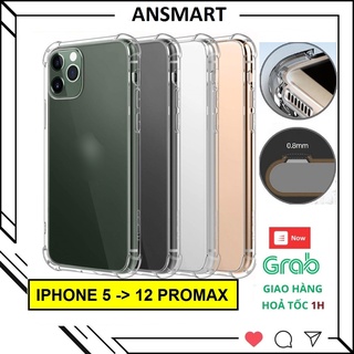 Ốp Iphone Silicon Chống Sốc Phát Sáng Trong suốt chất liệu nhựa mềm Cho iPhone 6/7/8/Plus/11/12/13/Pro/Max