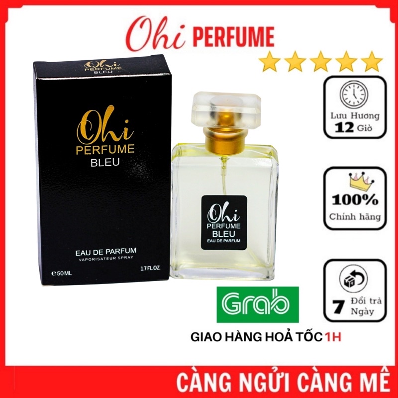 Nước Hoa Nam Chính Hãng 🍁FREESHIP🍁 Ohi Bleu 50ml - Nước Hoa Nam Hương Gỗ - Mùi Sang Thơm Lâu Quyến Rũ - Hàng Chính Hãng