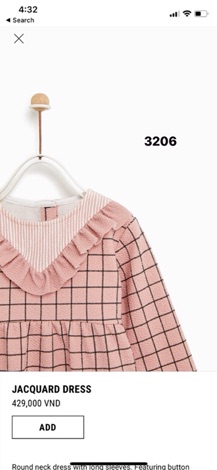 Váy zara bé yêu 1-5t