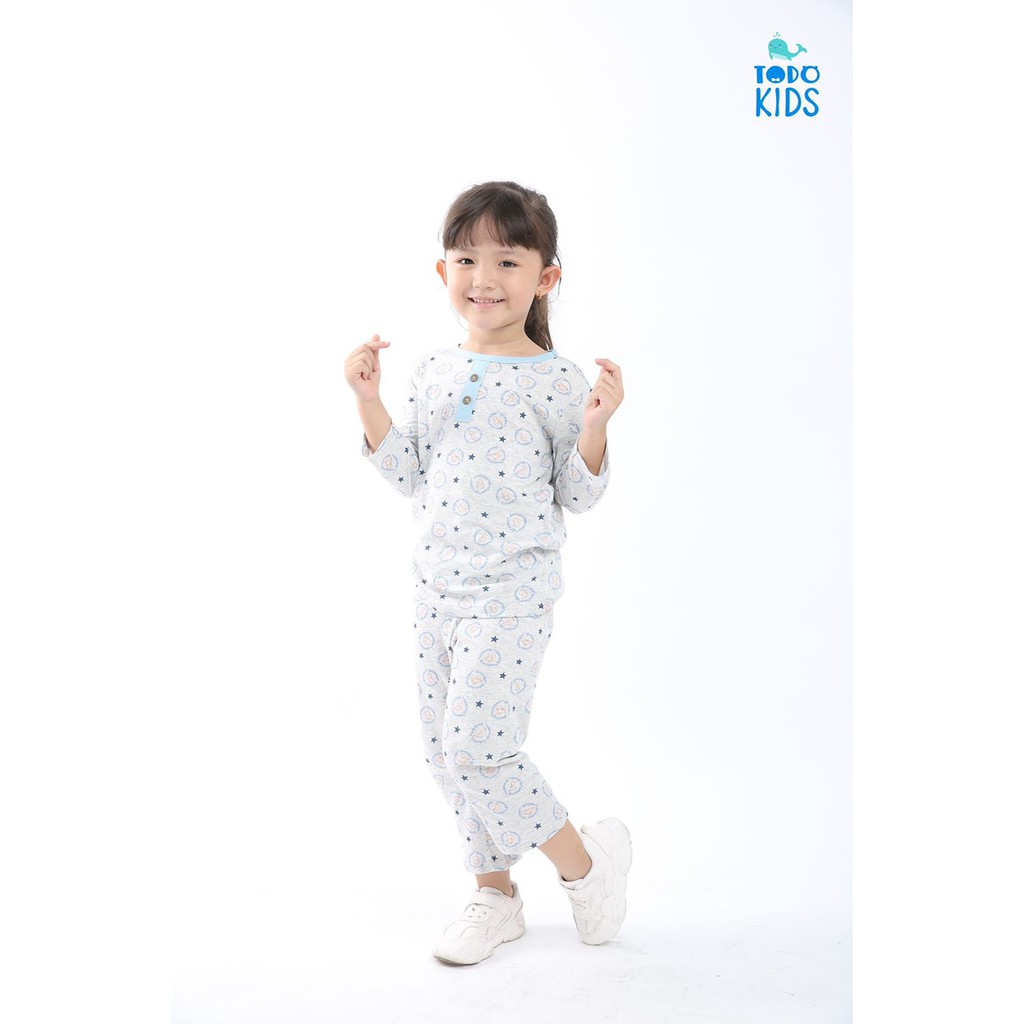 Bộ thu cotton lửng I MONG xuất Hàn cho bé (2 màu)