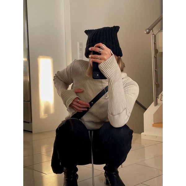 Mũ tai mèo crochet handmade