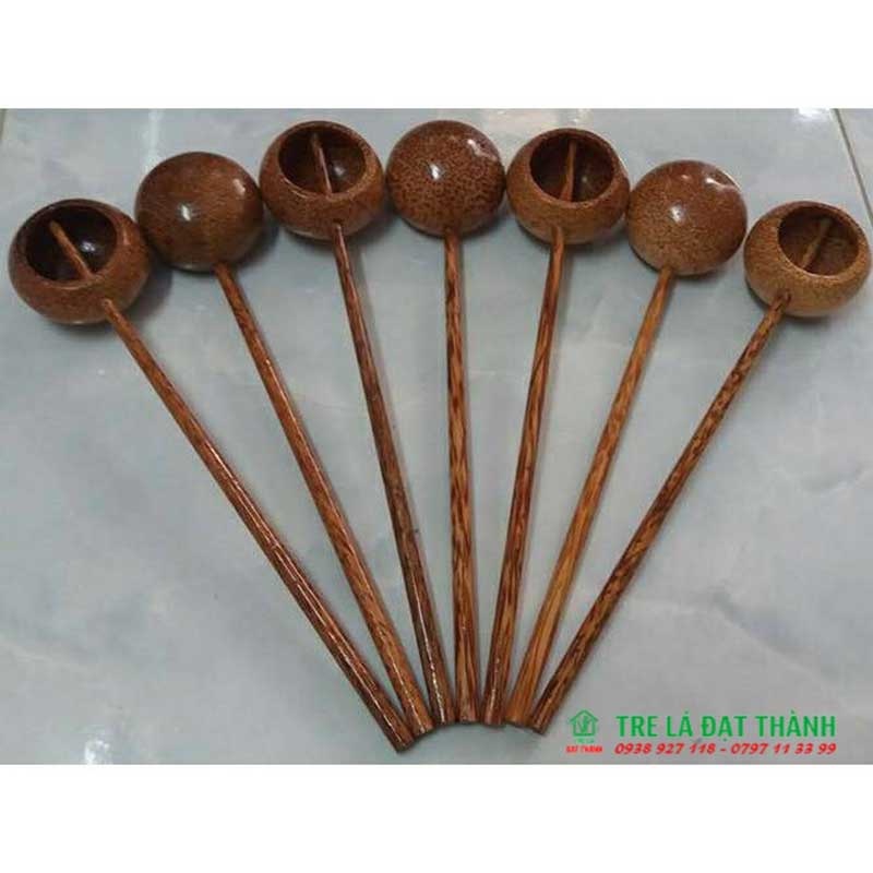 Gáo dừa múc nước, gáo dừa múc tinh dầu nhỏ TRÒN VÀ BẦU DÀI