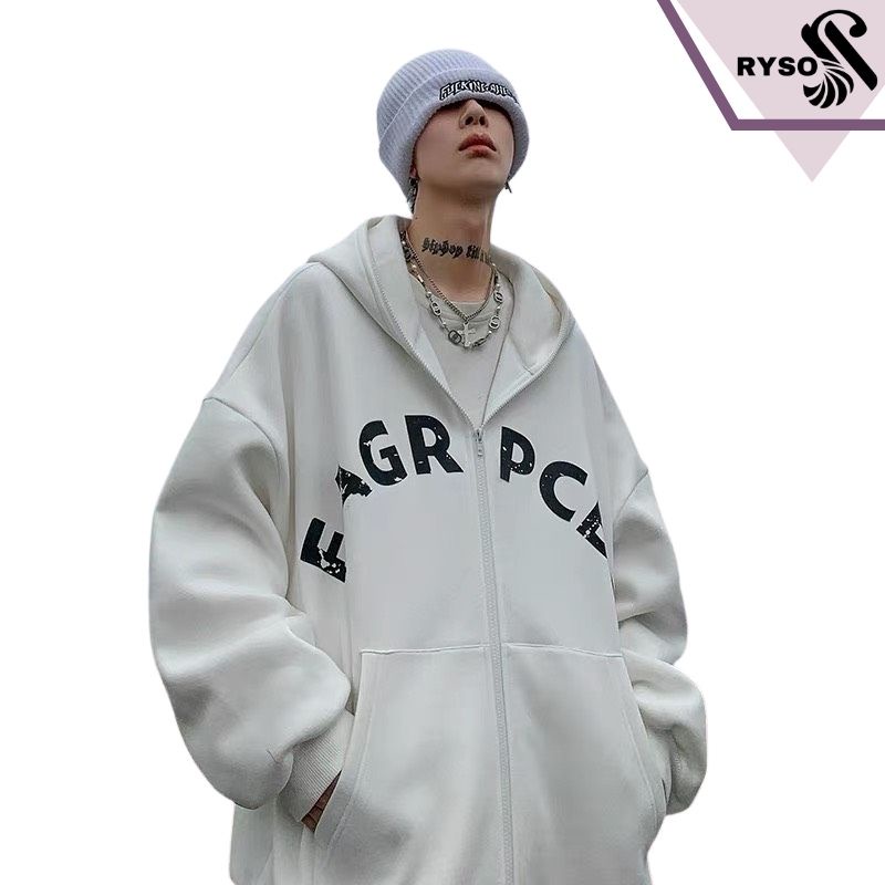 Áo Khóa Hoodie Nỉ RYSO Chất Nỉ Bông Dày Dặn Form Rộng