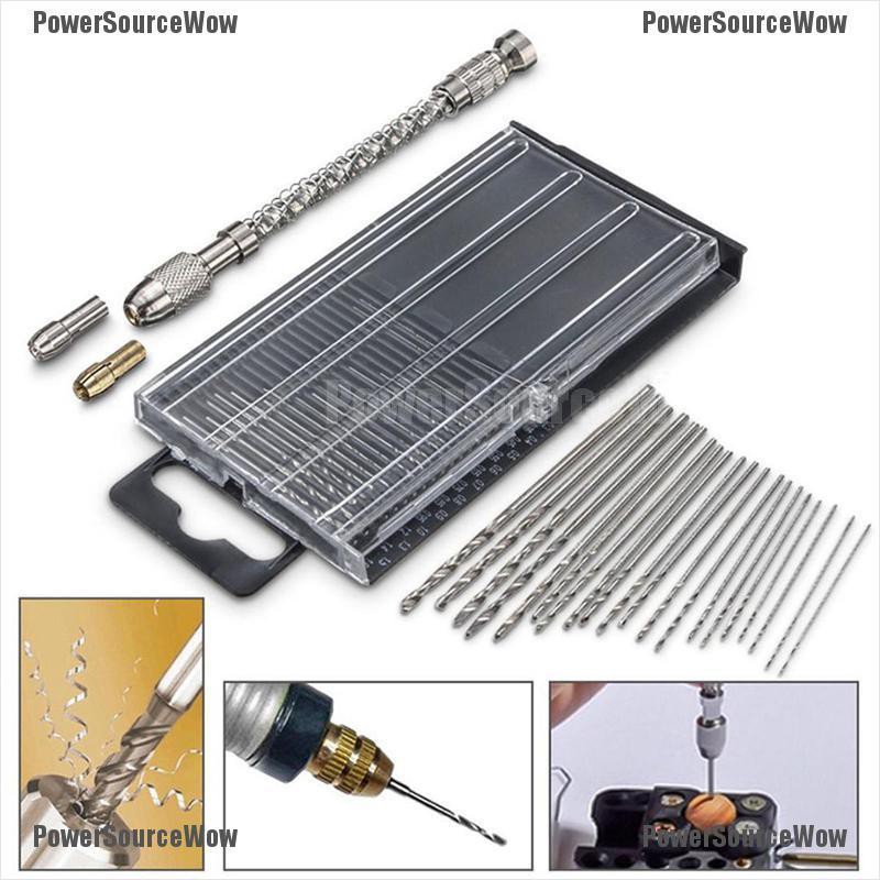 Bộ 21 mũi khoan xoắn ốc 0.3-1.6mm HSS