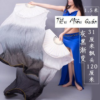 Quạt lụa múa cổ trang dài