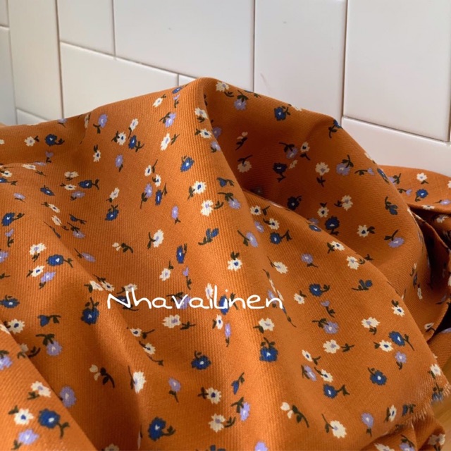 Vải cotton dày hoa 3 màu