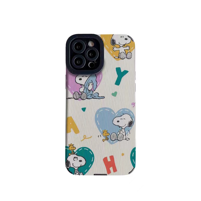 Ốp điện thoại da họa tiết hoạt hình chó Snoopy thích hợp cho iphone 13 Promax 13pro 11 Promax X XR Xs Max 7 plus 8 plus