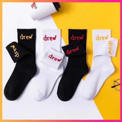 Tất vớ dệt kim Drew House,Adidas,Jordan,Champion,Nike,NY,MLB,Vans,Supreme,Fila. Cổ cao,nam nữ,Unisex,thời trang,thể thao