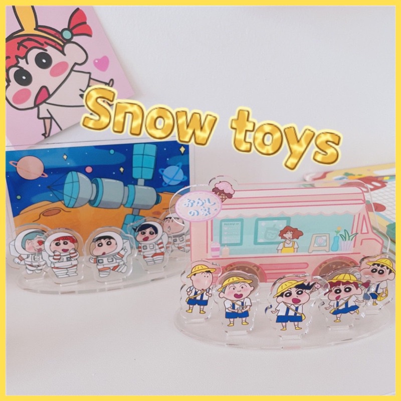 Mô Hình Tượng Standee Acrylic Mica Shin cậu bé bút chì - Nohara Shinnosuke Kazama Toru Sakurada Nene Sato Masao Bo