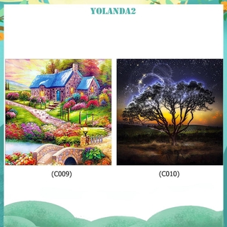 Bộ phụ kiện làm tranh đính đá 5D tự làm hình phong cách dùng cho trang trí