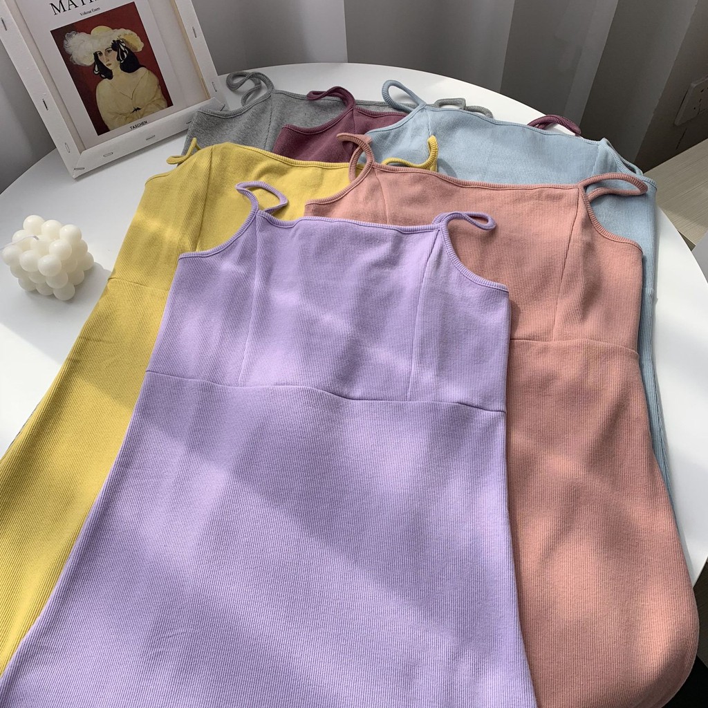 VÁY 2 DÂY THUN SIÊU ĐẸP