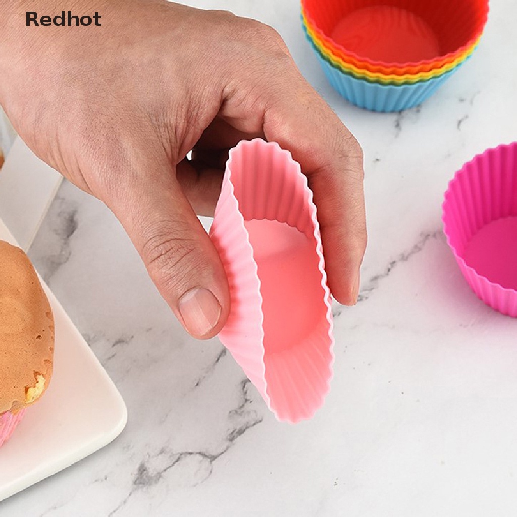 Bộ 7 Khuôn Silicone Làm Bánh Hình Tròn Tiện Dụng