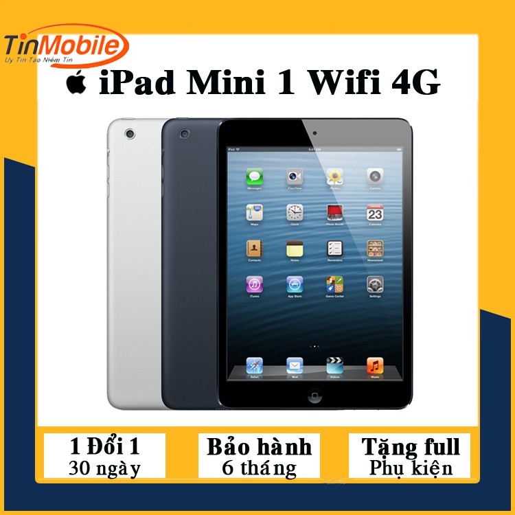 Máy Tính Bảng iPad Mini 1 - 64/ 32/ 16Gb (4G + Wifi) - Zin Đẹp 99%