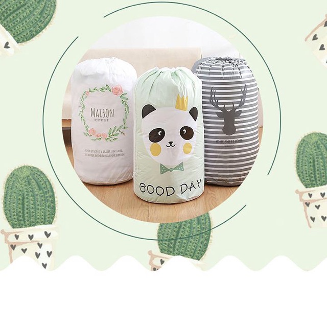 Túi Day Rút Đựng Quần Áo Chăn Màn Siêu To Siêu Đẹp KT 83x40cm