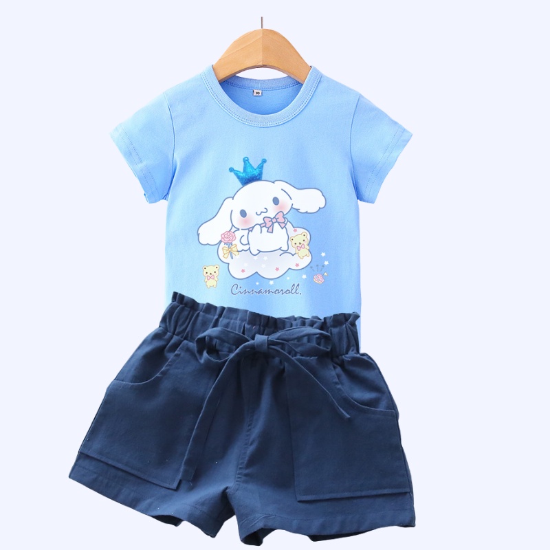 Set đồ 100% cotton họa tiết hoạt hình melody thời trang Hàn Quốc đáng yêu dành cho bé gái