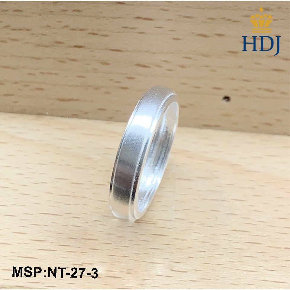 Nhẫn bạc nữ Mặt trơn không đá Sang trọng trang sức cao cấp HDJ mã NT-27-3 Hàng Xuất Khẩu