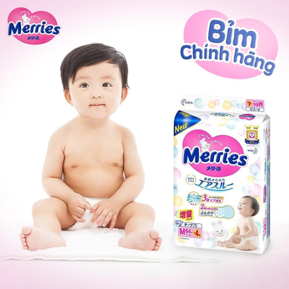 ã bỉm Dán/Quần Meries cộng miếng Nhật Đủ Size NB90+6/S82+6/M58+6/L44+6/M64+4 /L54/XL38+6/Xxl26+2 mẫu mới nhất