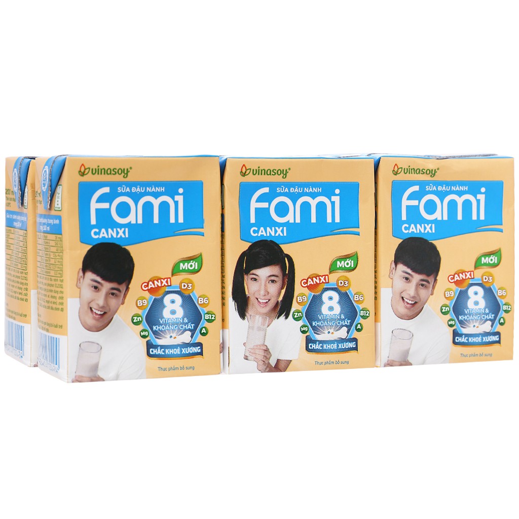 Lốc 6 Hộp Sữa Đậu Nành Fami Canxi 200ml