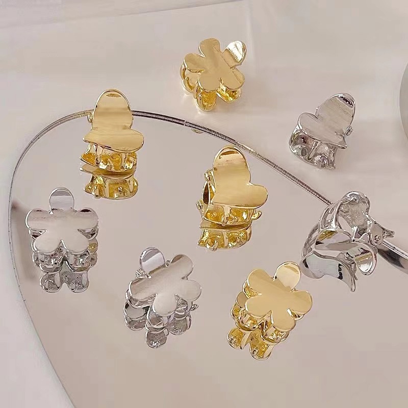 Kẹp Tóc Kim Loại Hình Bông Hoa Mini Xinh Xắn