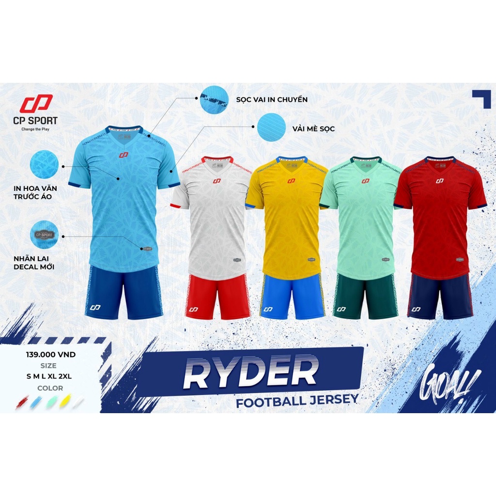 Bộ Quần Áo Thể Thao Chính Hãng CP Ryder - Mẫu Cao Cấp 2022
