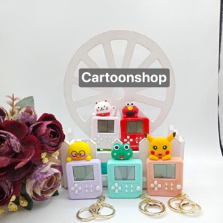 Móc khoá máy tính mini, móc khoá máy chơi game xếp gạch mini