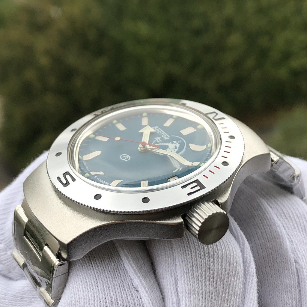 Đồng hồ nam Vostok máy cơ tự động Automatic, size mặt 40, chống nước tốt 20 ATM. Đồng hồ Nga Vostok Amphibia 060059