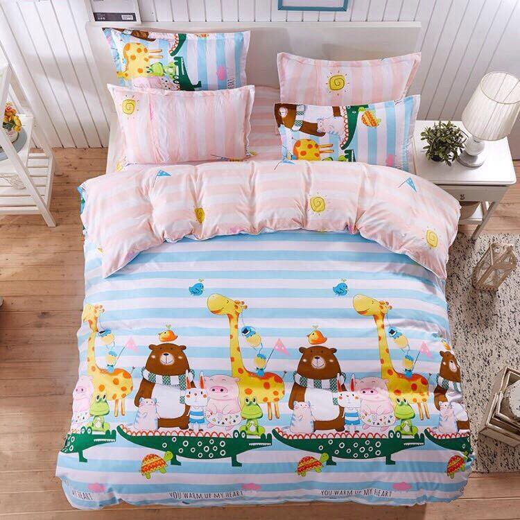 Set chăn phao ga gối cotton poly nhập khẩu