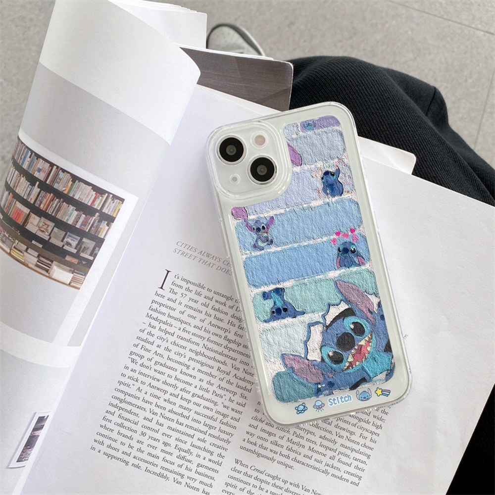 Ốp Điện Thoại Trong Suốt Họa Tiết Hoạt Hình Disney Stitch Dễ Thương Cho iPhone 13 12 11 X XS Pro Max XR Lilo &amp; Stitch 7 8 Plus