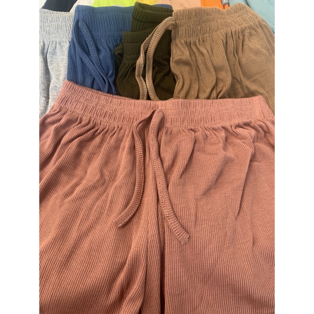 Quần short thun lạnh cạp chun - sooc mặc nhà mùa hè, Quần ngủ vải cotton mịn mát co giãn q604 sutano