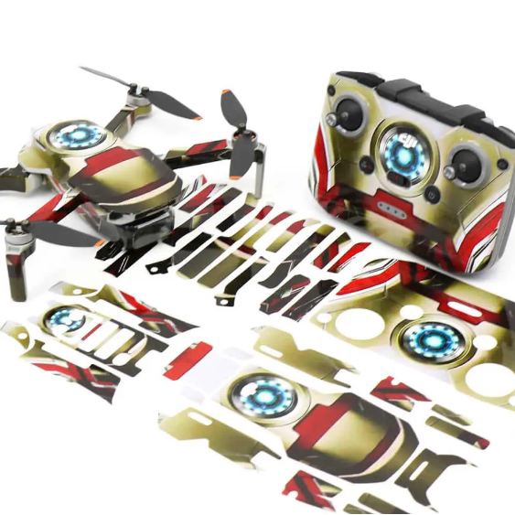 Skin Dán Trang Trí Mavic Mini 2 Iron Man - Dán Full Body Máy - Chuẩn Hình Không Phai Màu
