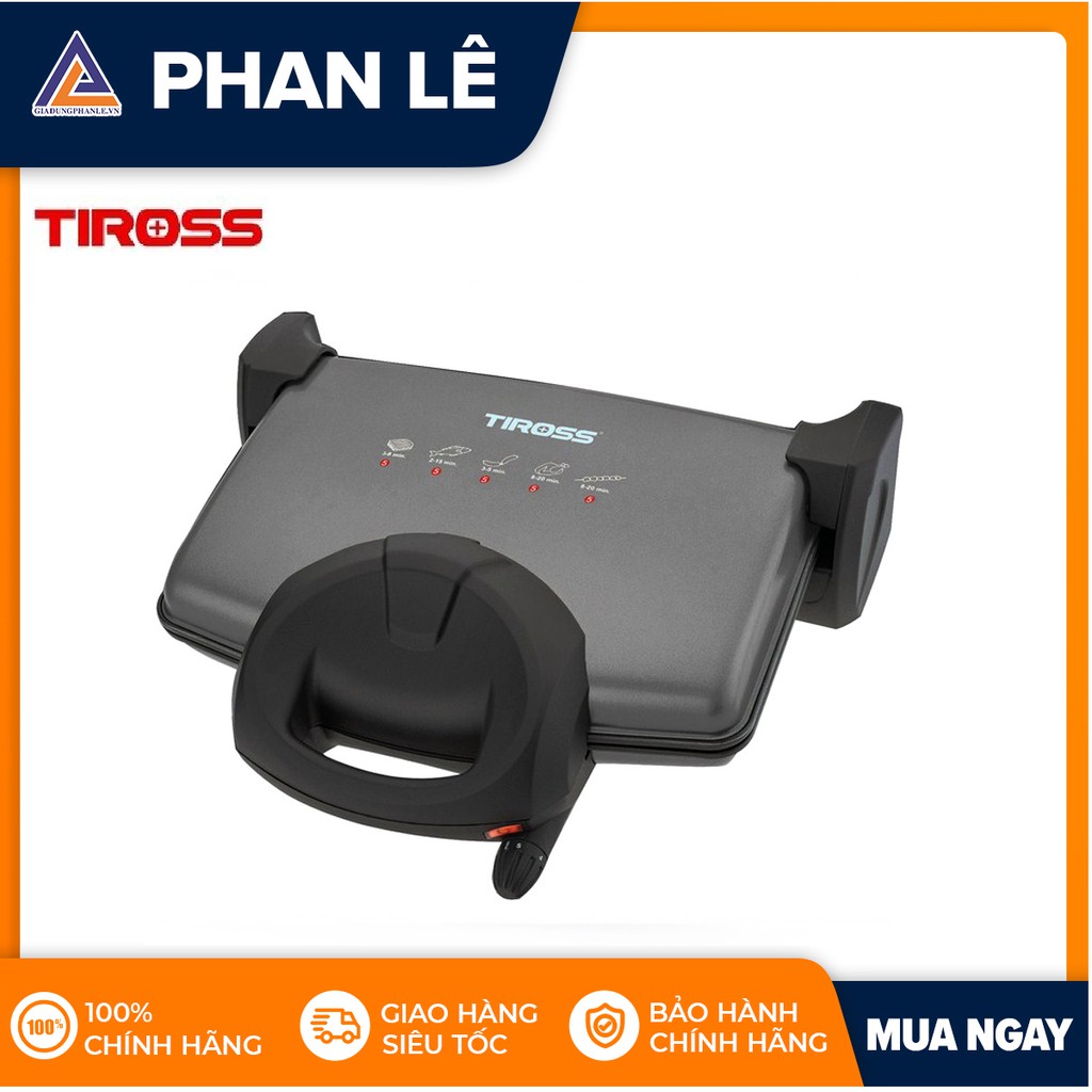 [Mã ELHADEV giảm 4% đơn 300K] Máy nướng kẹp đa năng Tiross TS9653 (Xám)