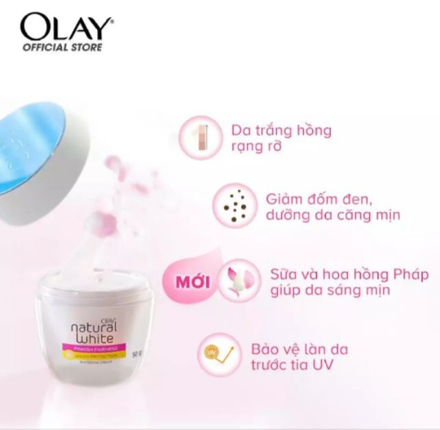 Kem dưỡng trắng Olay Natural White Pinkish Fairness 50g