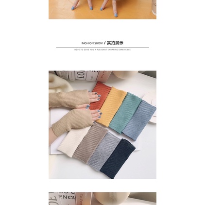 Găng tay len hở ngón hot trend