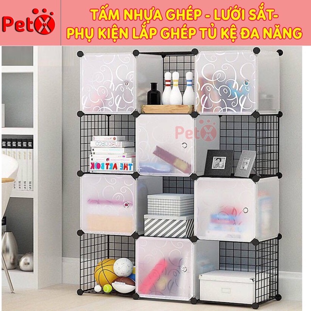 [BÁN THEO TẤM ] Tủ ghép lưới sắt thép đa năng hiện đại để sách, decor, trưng bày, trang trí mọi không gian