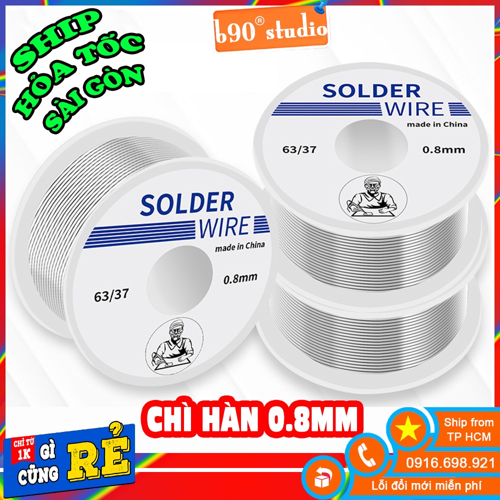 Cuộn Chì Hàn 50g Cao Cấp 0.8mm Hỗ Trợ Hàn Gia Đình Dụng Cụ Thiết Bị Tiện ích