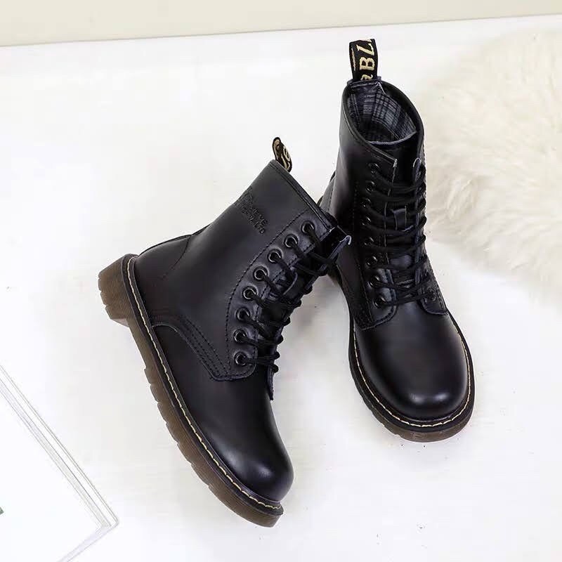 Boots đế mỏng cổ cao dáng dr marten- CLOVER BOOTS