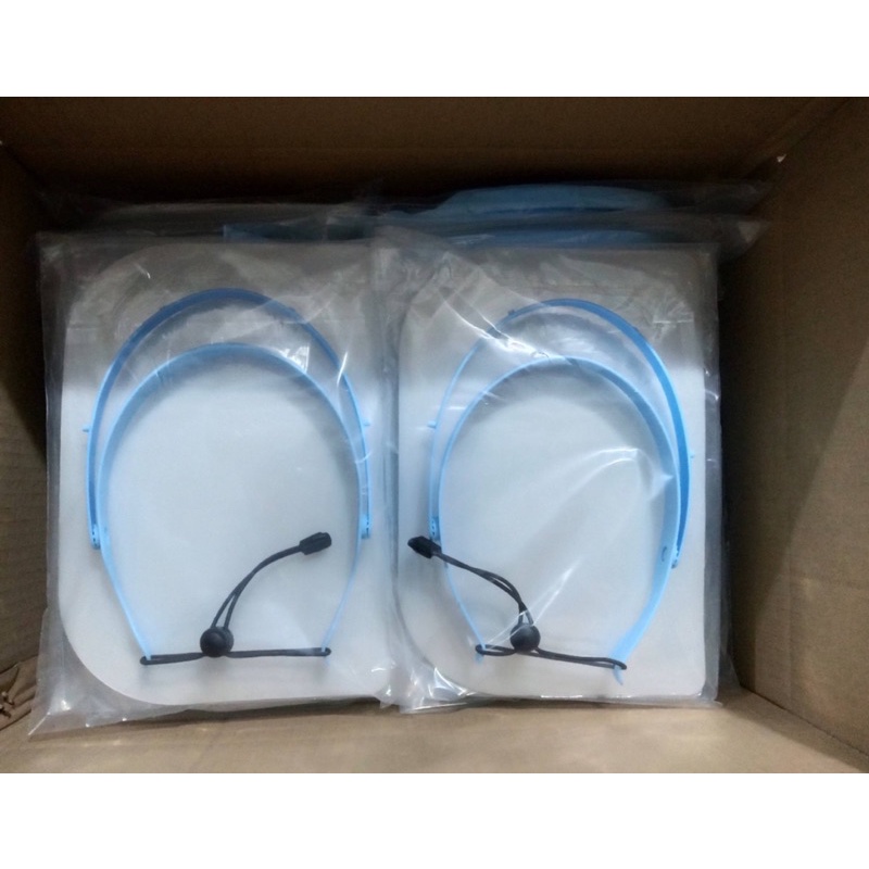 Mặt nạ bảo vệ toàn diện, chống giọt bắn. 1 gọng + 10 tấm chắn